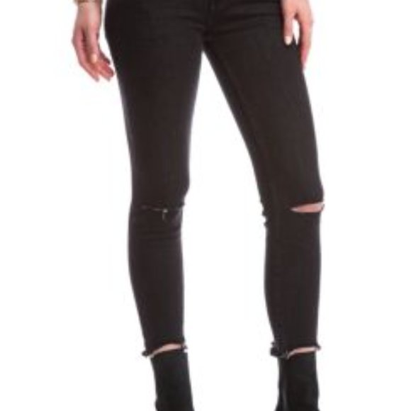 Free People Destroyed Raw Hem Jeans size 28 - Picture 1 of 6